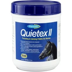 Farnam Quietex Focusing & Calming Hay Flavor Pellets Horse Supplement, 1.62-lb Tub