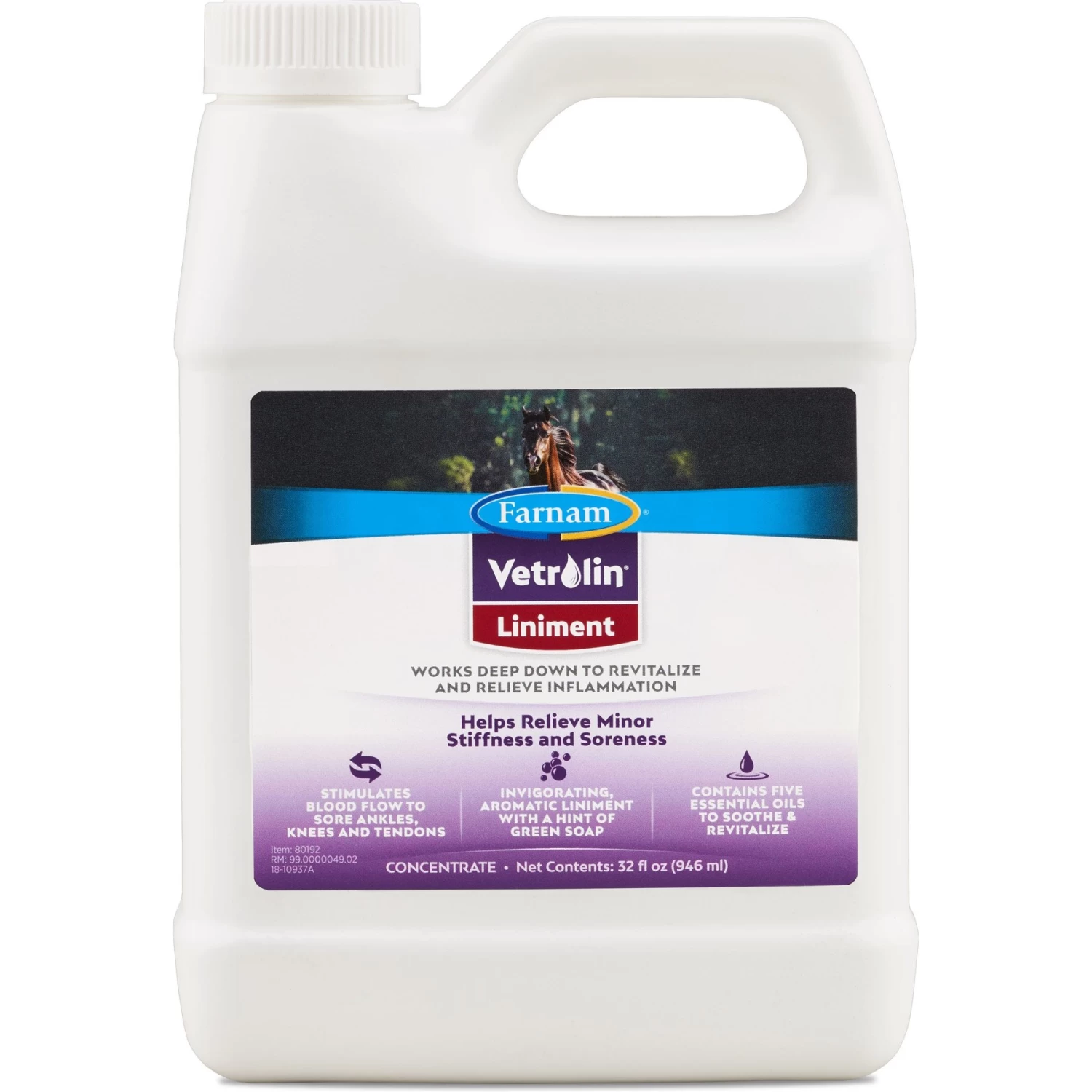 Farnam Vetrolin Sore Muscle & Joint Pain Relief Horse Liniment Concentrate