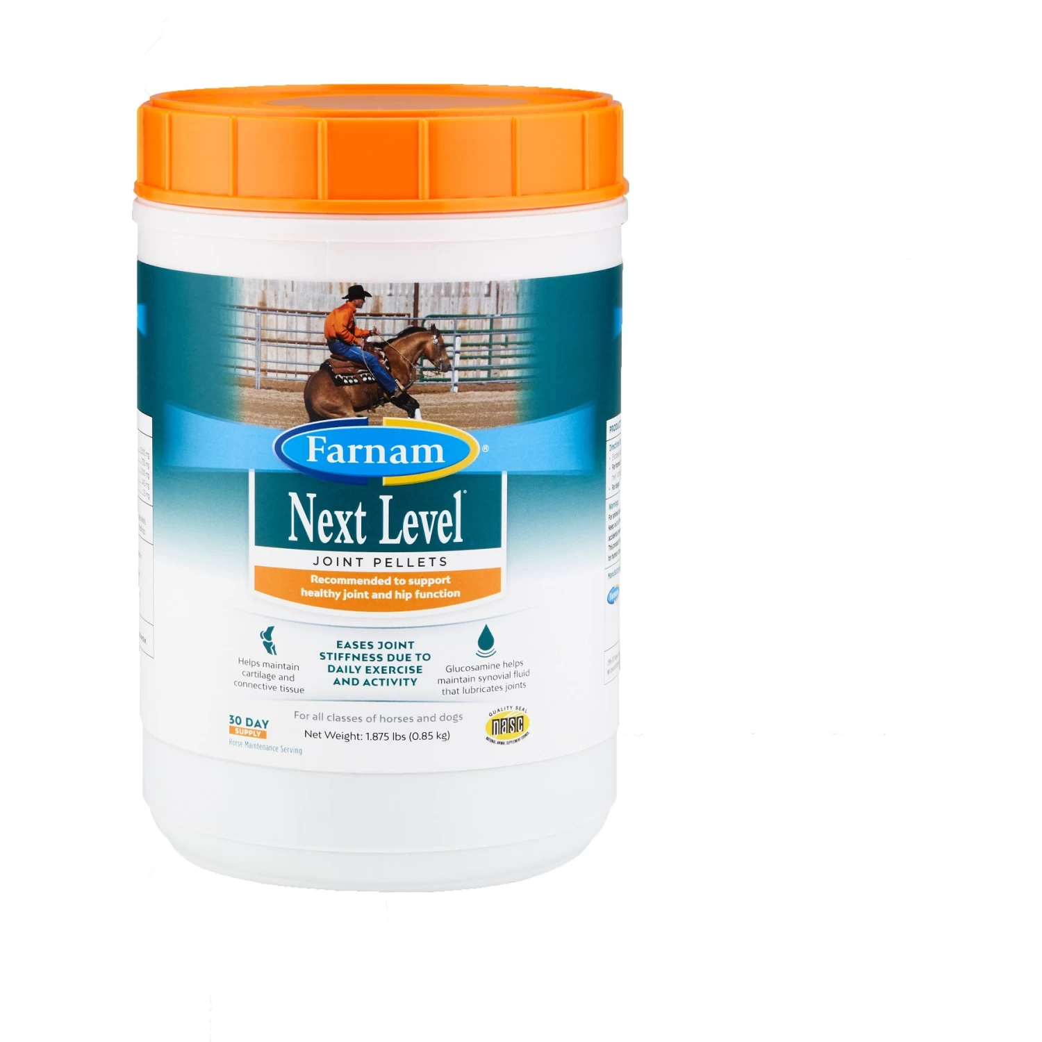 Farnam Next Level Joint Pellets Dog & Horse Supplement, 1.875-lb Jar