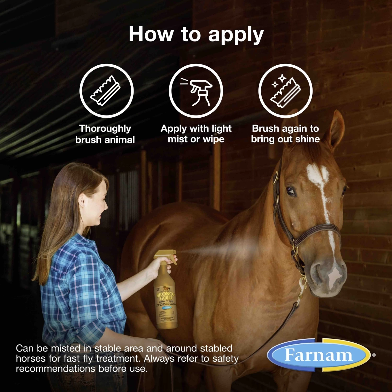 Farnam Bronco Gold Equine Fly Horse Spray - Image 4