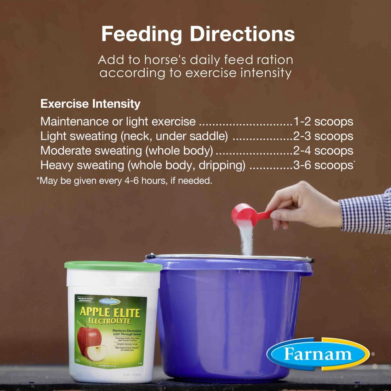 Farnam Apple Elite Electrolyte Granules Apple Flavor Horse Supplement, 20-lb Tub - Image 4