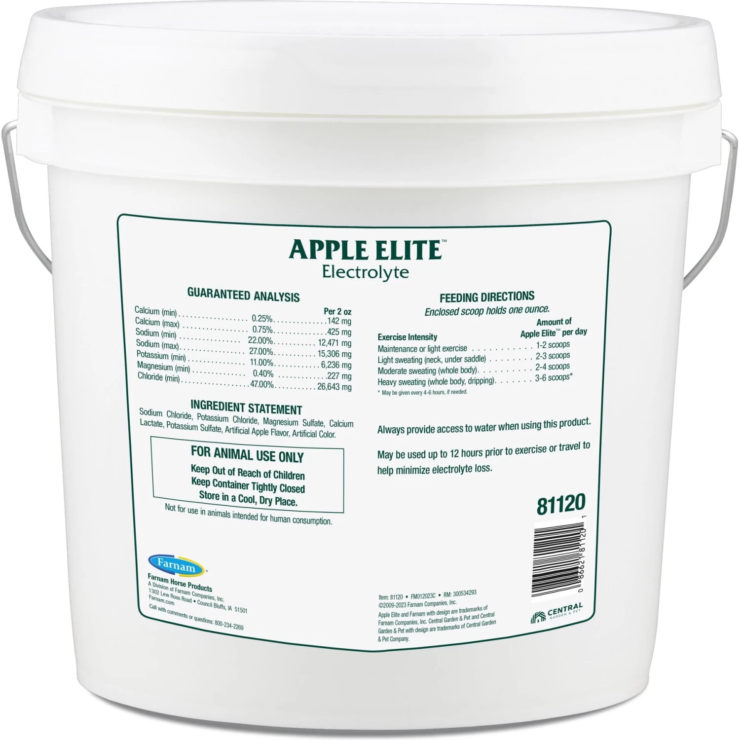Farnam Apple Elite Electrolyte Granules Apple Flavor Horse Supplement, 20-lb Tub - Image 9