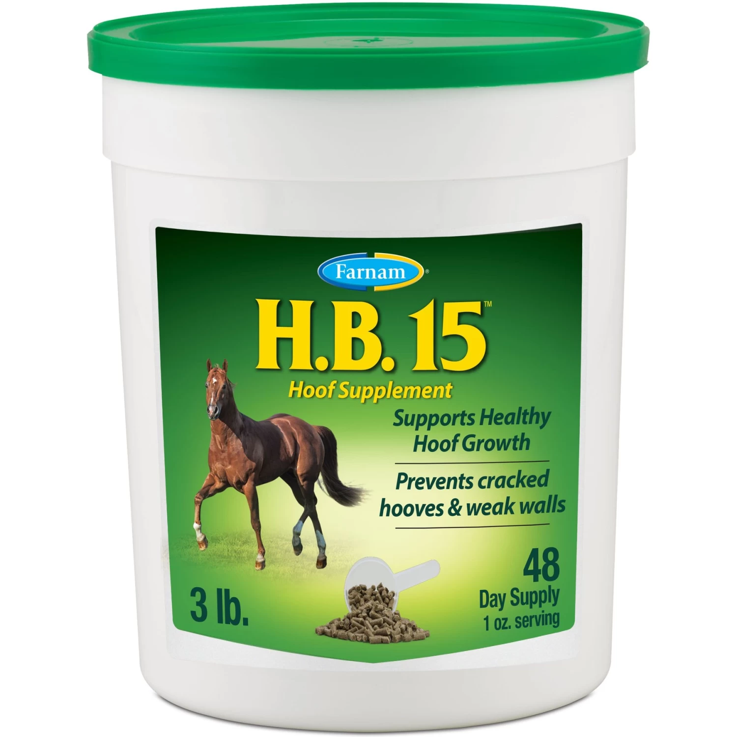 Farnam HB 15 Horse Hoof Supplement, 3-lb Bag