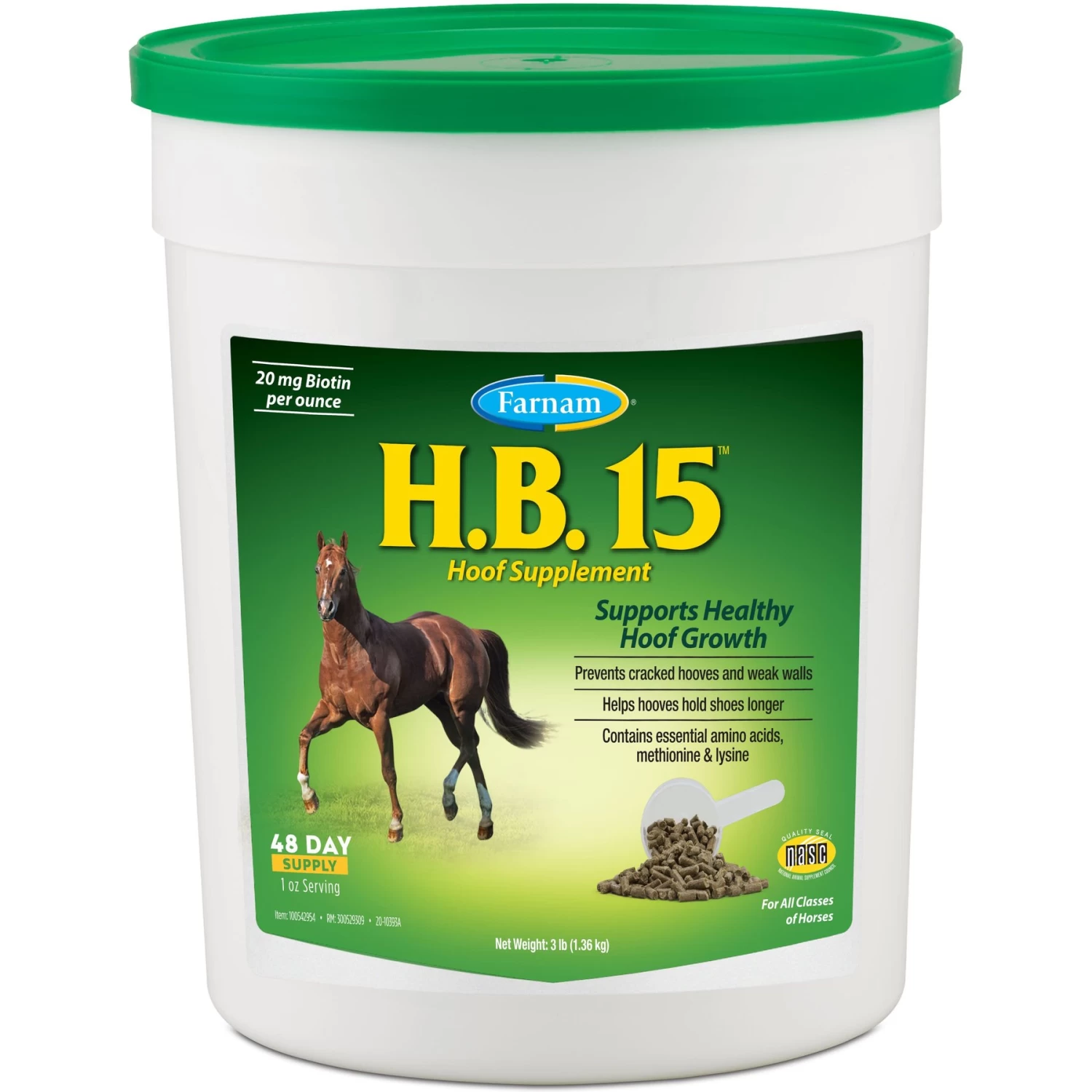 Farnam HB 15 Horse Hoof Supplement, 3-lb Bag - Image 9